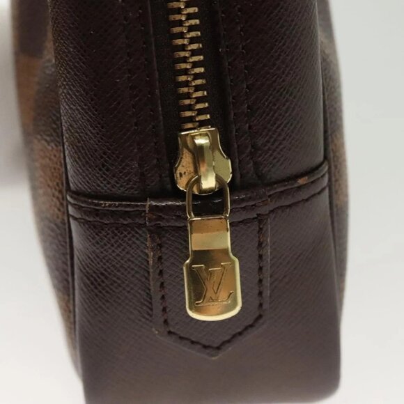 LOUIS VUITTON Damier Ebene Trousse Toilette Clutch Bag N47623 LV Auth BA4732 - Picture 9 of 16